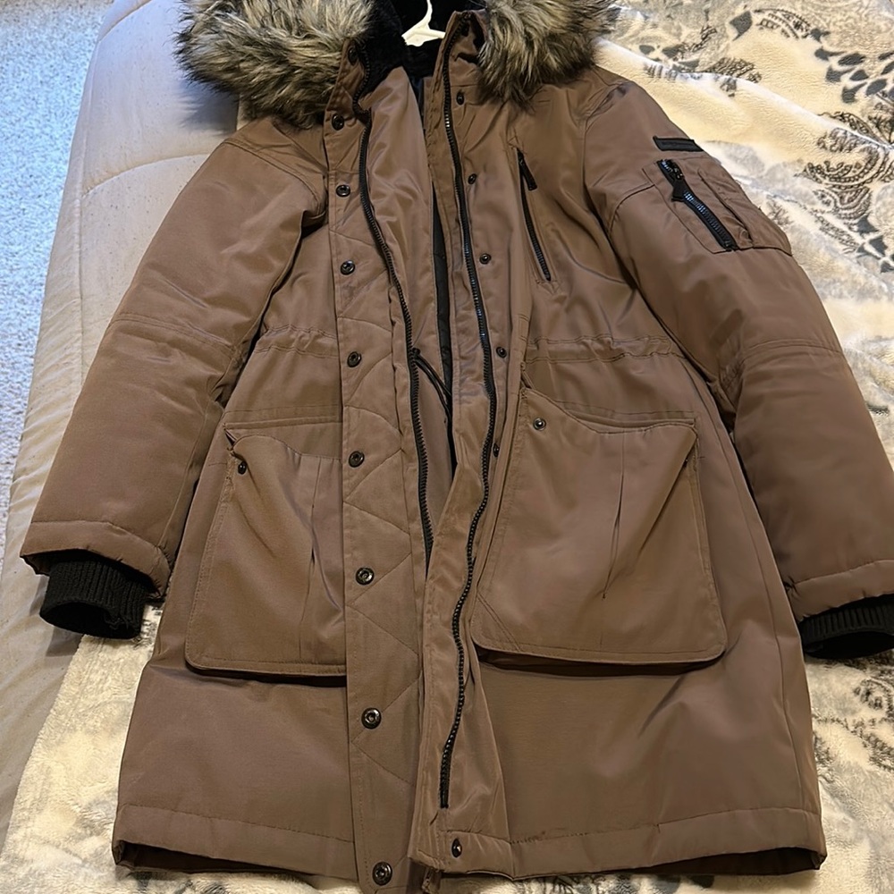 BCBG Winter Jacket with Faux Fur